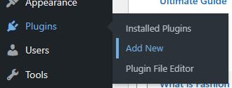add new plugin in wordpress admin menu